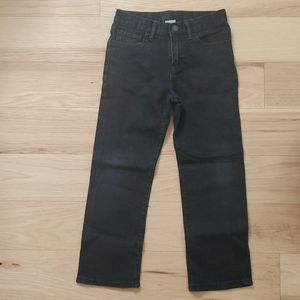 Gapkids Boys black denim 7 regular straight w/ adj waist